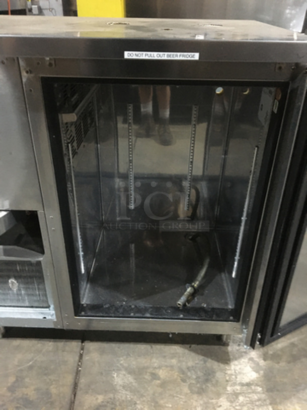 Perlick Commercial Single Door Bar Back Cooler! All Stainless Steel! Model BBS36RO Serial 783465! 115V 1Phase! On Legs!
 - Image 5 of 6