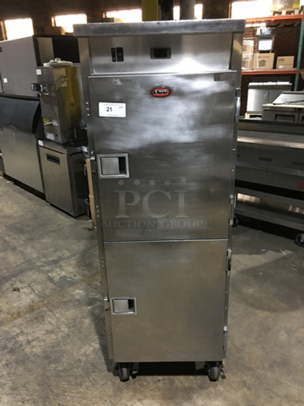 Sweet! Late Model 2015 FWE All Stainless Steel Floor Style Electric Powered Food Warming Cabinet! Model TST16CHP Serial 154344901! 120V 1Phase! On Commercial Casters! - Image 1 of 9