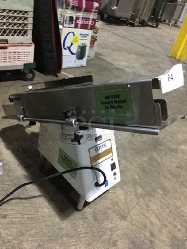 Oliver Commercial Countertop Bagel/Bun Slicer! All Stainless Steel! Model 702N Serial 155379! 115V 1Phase! - Image 2 of 8