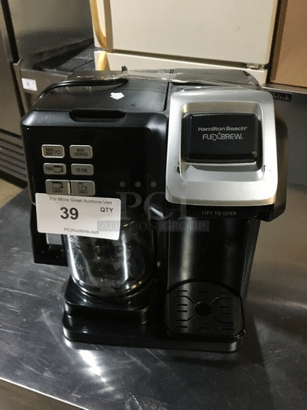 Hamilton Beach Countertop Coffee Brewing Machine! Flex Brew Series! Brews Regular Coffee Grounds & Coffee Cups!