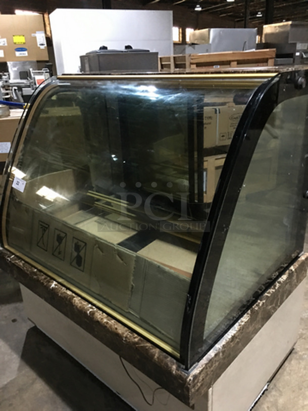 Fab! Kinco Refrigerated Bakery Display Show Case! With Front Curved Glass! With Marble Top! With 2 Sliding Back Doors! Model NSRM3A! 220V 1Phase! - Image 6 of 8