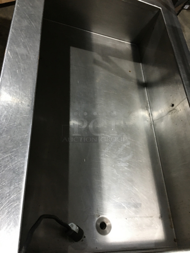 Precision All Stainless Steel Floor Style Cold Pan/Salad Bar Case! With Sneeze Guard! 1 Phase! On Commercial Casters! - Image 5 of 8