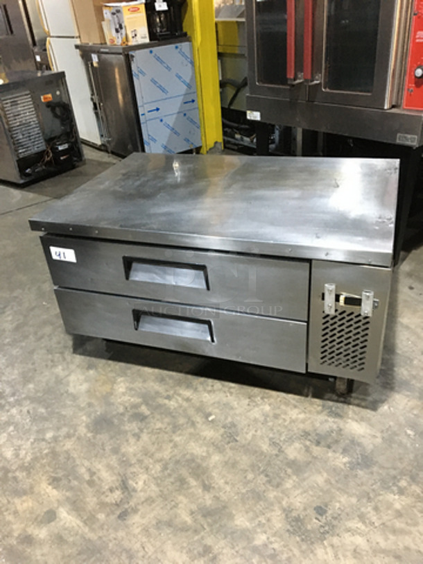 All Stainless Steel Commercial 2 Drawer Refrigerated Chef Base! 115V 1 Phase! On Commercial Casters!