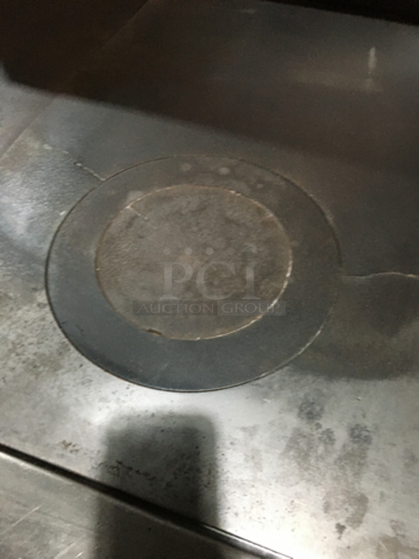 US Range Commercial Natural Gas Powered French Top/Hot Plate Stove! With Full Size Oven Underneath! With Backsplash! All Stainless Steel! On Casters! - Image 6 of 10