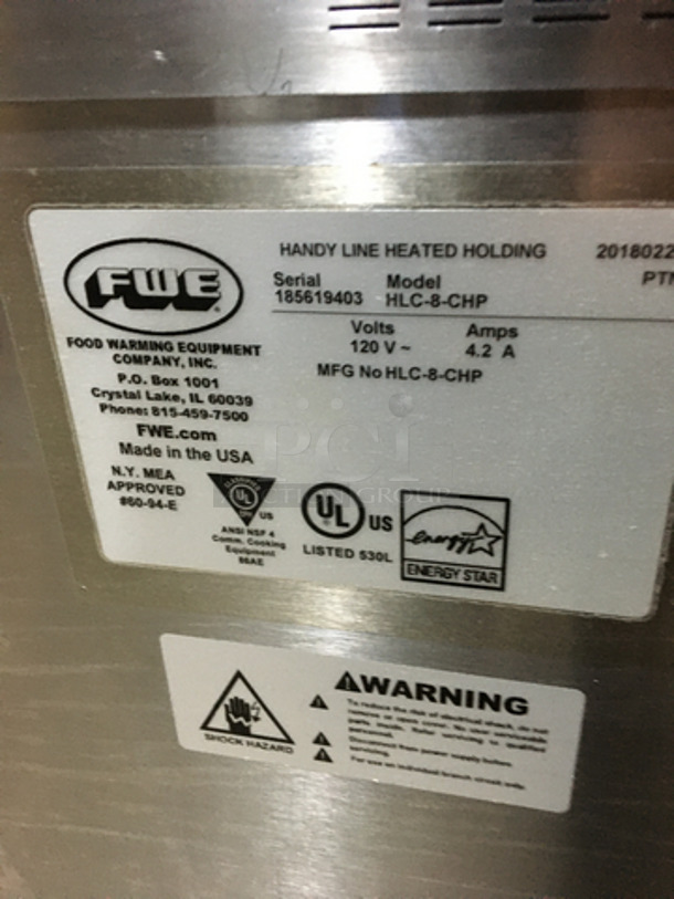 FWE Commercial Under The Counter Heated Holding Cabinet! All Stainless Steel! Model HLC8CHP Serial 185619403! 120V! On Commercial Casters! - Image 5 of 8