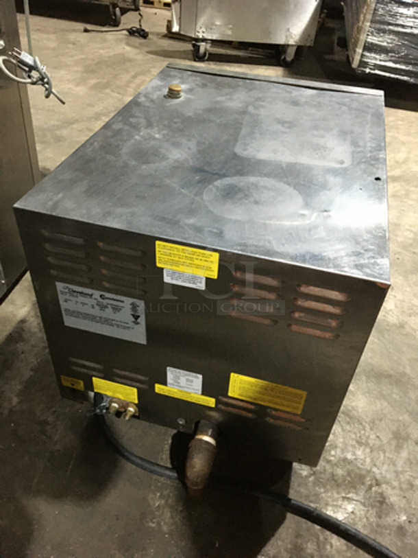Sweet! Cleveland Electric Powered Counter Top Steamer! Model 21CET8 Serial 1210230001157! All Stainless Steel! On Legs! - Image 4 of 8