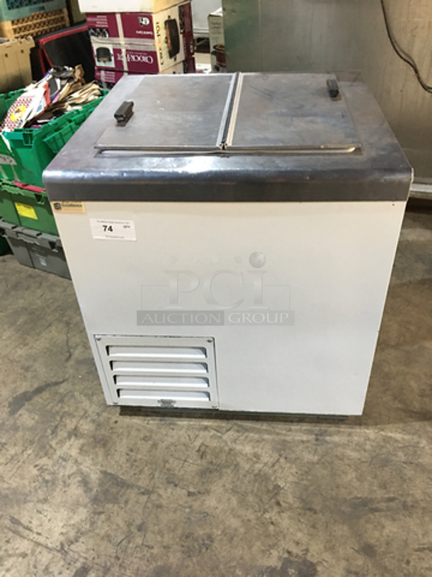 Excellence Commercial Floor Style Flip Top Dipping Cabinet! With 2 Top Doors!
