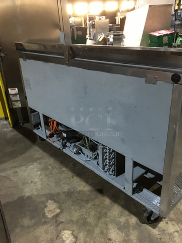 Turbo Air Commercial 2 Door Worktop Cooler! With Backsplash! All Stainless Steel! With Backsplash! Model TWR60SD! 115V! - Image 3 of 9