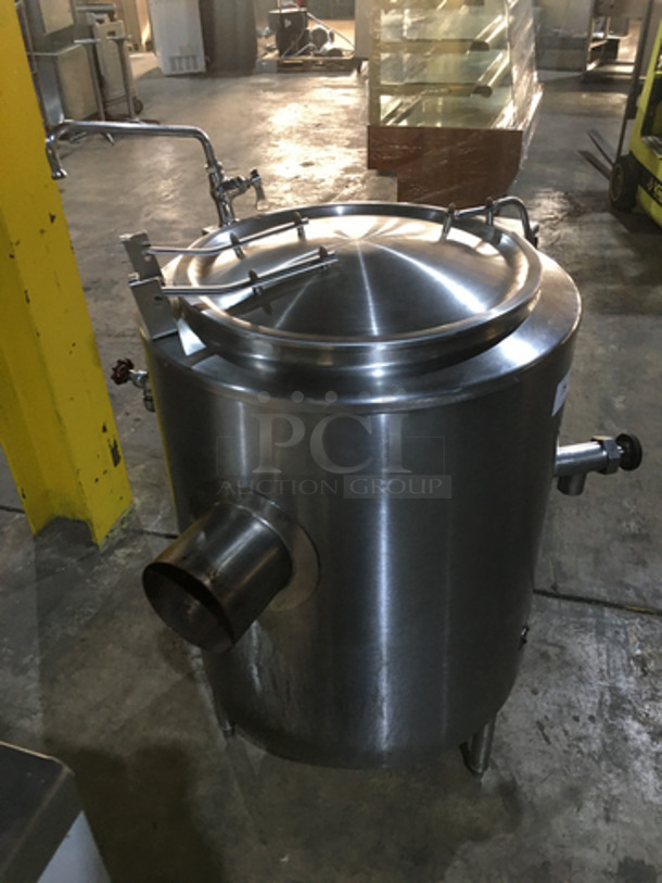 Groen Commercial Natural Gas Powered Jacketed Soup Kettle! All Stainless Steel! Model AH1E20 Serial 73564! 120V 1Phase! On Legs! Working When Removed!  - Image 4 of 11