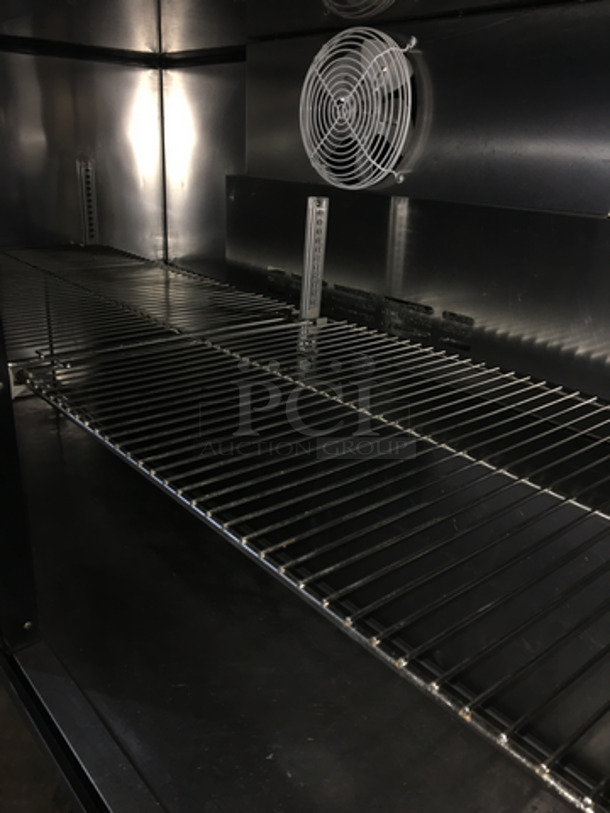 Turbo Air Commercial 2 Door Worktop Cooler! With Backsplash! All Stainless Steel! With Backsplash! Model TWR60SD! 115V! - Image 6 of 9