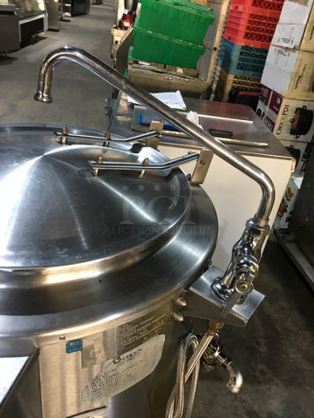 Groen Commercial Natural Gas Powered Jacketed Soup Kettle! All Stainless Steel! Model AH1E20 Serial 73564! 120V 1Phase! On Legs! Working When Removed!  - Image 6 of 11