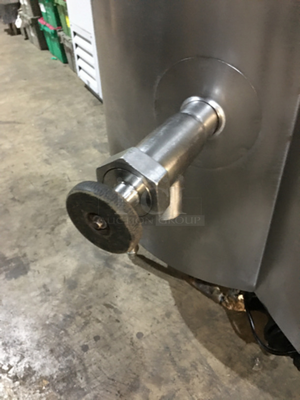 Groen Commercial Natural Gas Powered Jacketed Soup Kettle! All Stainless Steel! Model AH1E20 Serial 73564! 120V 1Phase! On Legs! Working When Removed!  - Image 7 of 11