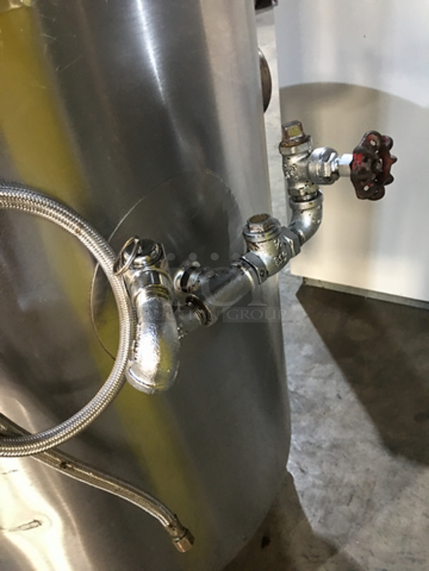 Groen Commercial Natural Gas Powered Jacketed Soup Kettle! All Stainless Steel! Model AH1E20 Serial 73564! 120V 1Phase! On Legs! Working When Removed!  - Image 10 of 11