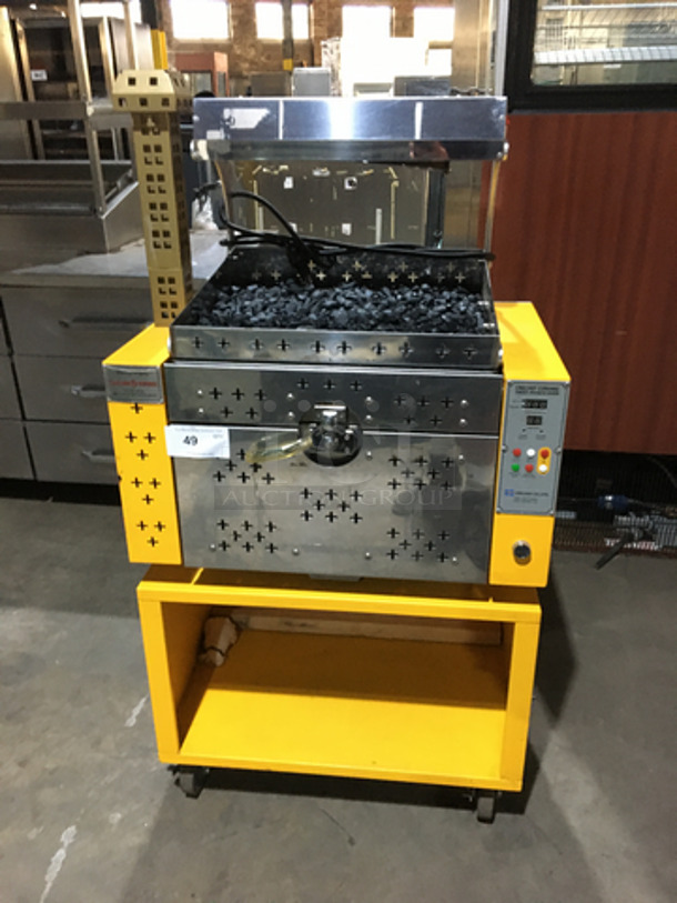 Crechef Commercial Floor Style Electric Powered Ceramic Sweet Potato Baking Oven! Model HH07151713001A! On Casters! - Image 1 of 11