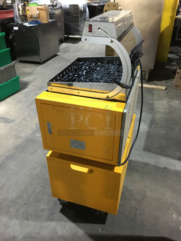 Crechef Commercial Floor Style Electric Powered Ceramic Sweet Potato Baking Oven! Model HH07151713001A! On Casters! - Image 2 of 11