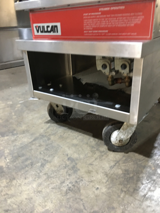 Vulcan Commercial Natural Gas Powered Dual Cabinet Steamer! All Stainless Steel! On Casters!  - Image 8 of 9