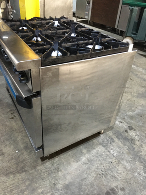 Radiance Commercial Natural Gas Powered 6 Burner Stove! With Full Size Oven Underneath! All Stainless Steel! On Legs! - Image 2 of 10