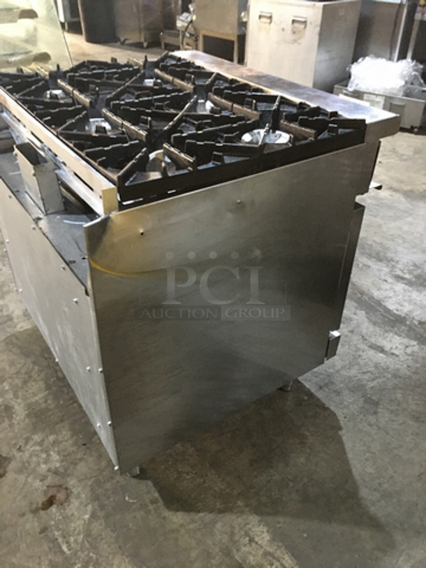 Radiance Commercial Natural Gas Powered 6 Burner Stove! With Full Size Oven Underneath! All Stainless Steel! On Legs! - Image 3 of 10