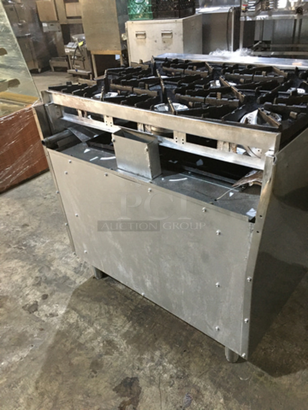 Radiance Commercial Natural Gas Powered 6 Burner Stove! With Full Size Oven Underneath! All Stainless Steel! On Legs! - Image 4 of 10