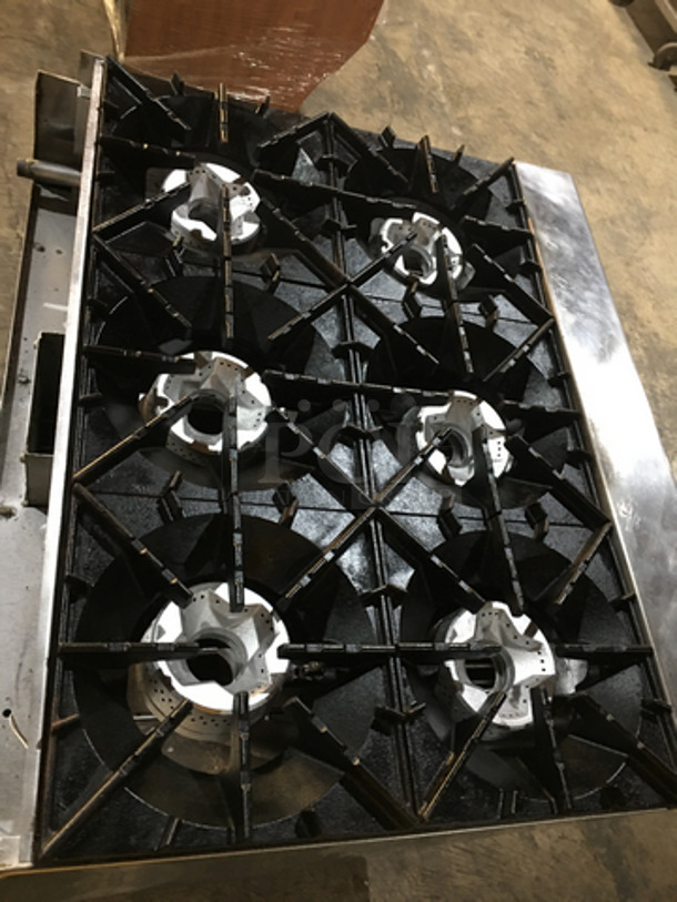 Radiance Commercial Natural Gas Powered 6 Burner Stove! With Full Size Oven Underneath! All Stainless Steel! On Legs! - Image 5 of 10