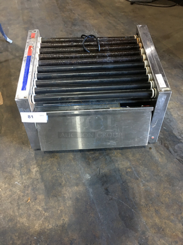 APW Wyott Commercial Countertop Hot Dog Roller Grill! With Bun Warmer Drawer! All Stainless Steel! Model HRS31SBW Serial 0224018070029! 120V 1Phase! - Image 1 of 9