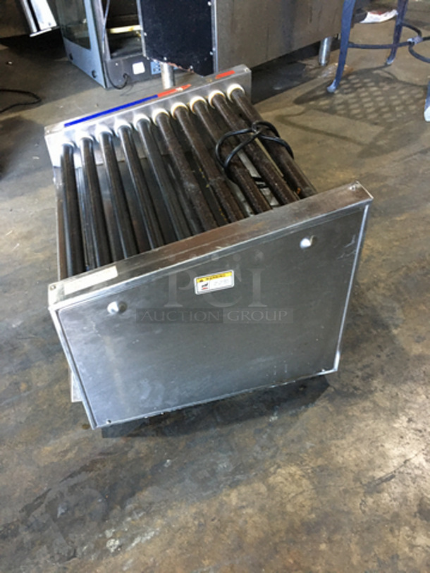 APW Wyott Commercial Countertop Hot Dog Roller Grill! With Bun Warmer Drawer! All Stainless Steel! Model HRS31SBW Serial 0224018070029! 120V 1Phase! - Image 2 of 9