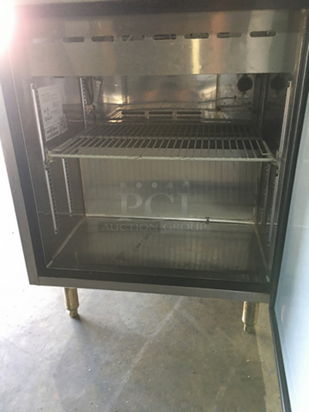 Turbo Air Commercial Refrigerated Salad Bar Island! With Sneeze Guard! With Underneath Storage Space! All Stainless Steel! On Legs! - Image 7 of 8