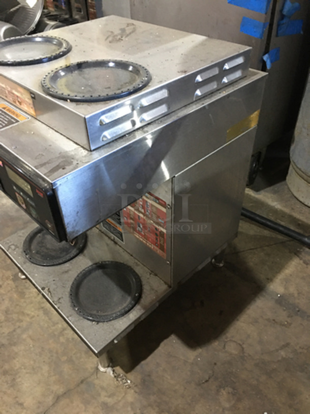 Bunn Commercial Countertop Dual Coffee Brewing Machine! Axiom Series! With 4 Coffee Pot Warming Stations! All Stainless Steel! Model AXIOM2/2TWIN Serial AXTN015795! 120/208/240V 1Phase! On Legs! - Image 2 of 9