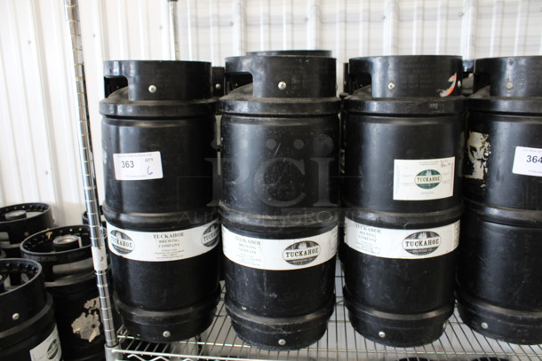 6 Black 1/6 Sixth Barrel Kegs. 10x10x23. 6 Times Your Bid! - Image 1 of 5