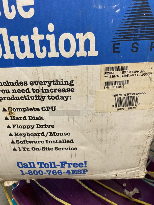 BRAND NEW IN BOX! ESP Complete Business Solution Including CPU, Hard Disk Floppy Drive, Keyboard, Mouse and Software. - Image 6 of 6