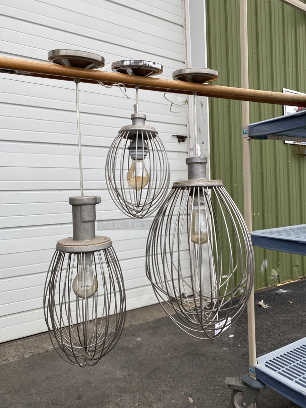 3 Metal Commercial Whisk Attachment Light Fixtures. Hobart Model A10D, VML30D and VML80. Includes 13x13x24. 3 Times Your Bid! - Image 9 of 10