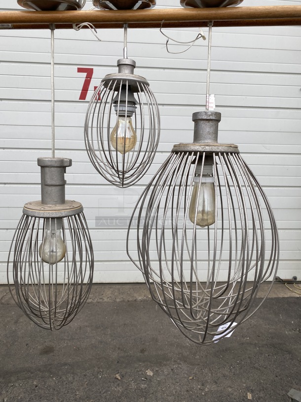 3 Metal Commercial Whisk Attachment Light Fixtures. Hobart Model A10D, VML30D and VML80. Includes 13x13x24. 3 Times Your Bid! - Image 10 of 10