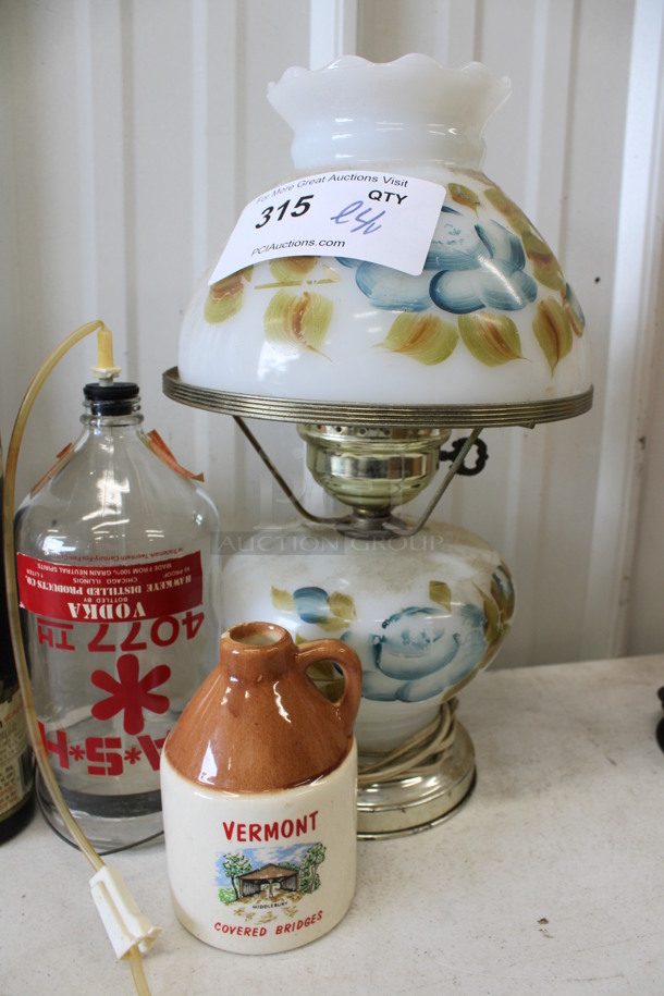 ALL ONE MONEY! Lot of 4 Various Items; Lamp and Bottles! Includes 3x3x12 - Image 3 of 3