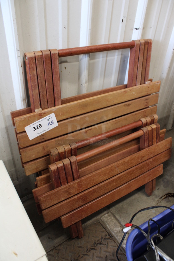 3 Various Wooden Collapsible Stands. Includes 24x9x12. 3 Times Your Bid! - Image 3 of 4
