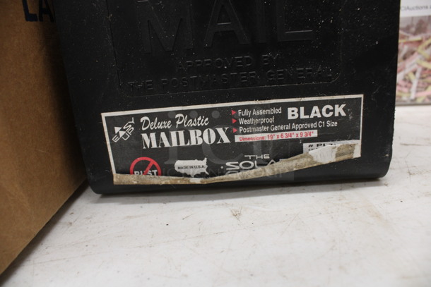 Deluxe Plastic Black Mailbox. 7x19x10 - Image 3 of 4