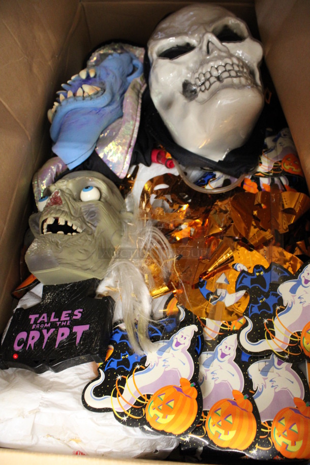 ALL ONE MONEY! Lot of Various Halloween Decorations Including Masks!
