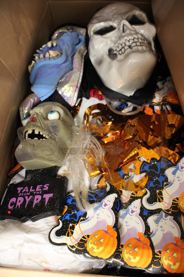 ALL ONE MONEY! Lot of Various Halloween Decorations Including Masks! - Image 1 of 3