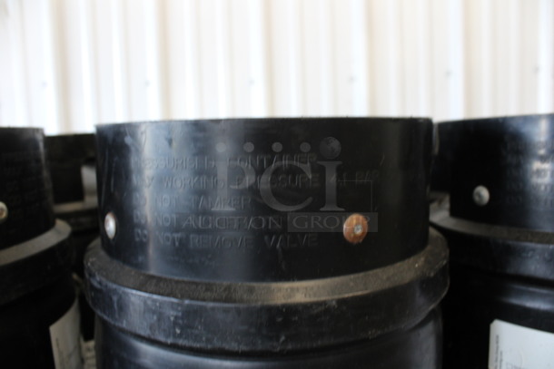 6 Black 1/6 Sixth Barrel Kegs. 10x10x23. 6 Times Your Bid! - Image 3 of 4