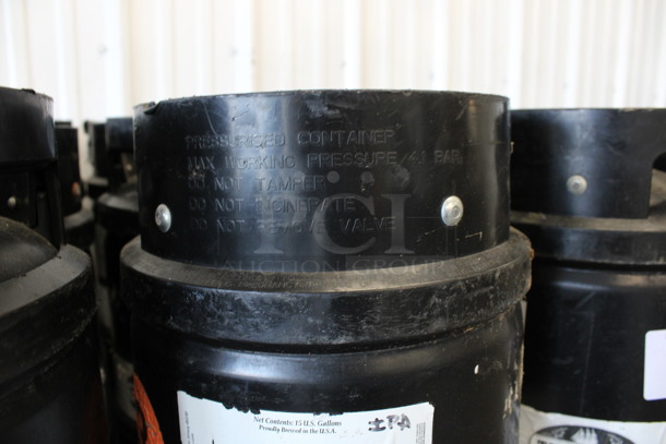 6 Black 1/6 Sixth Barrel Kegs. 10x10x23. 6 Times Your Bid! - Image 3 of 4