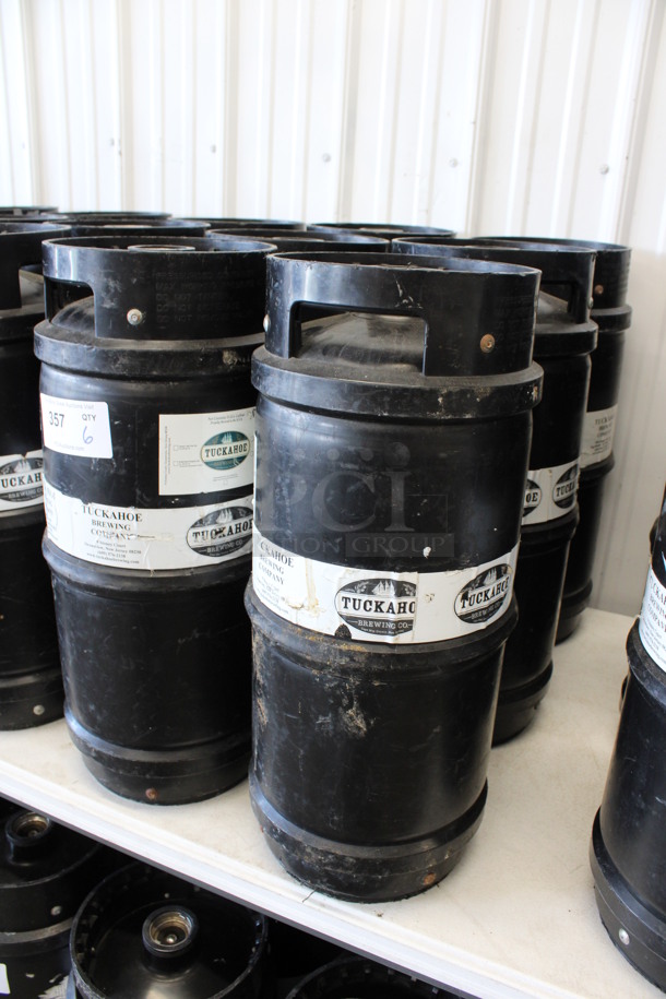 6 Black 1/6 Sixth Barrel Kegs. 10x10x23. 6 Times Your Bid! - Image 2 of 4
