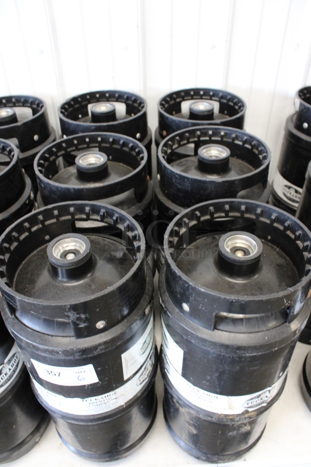 6 Black 1/6 Sixth Barrel Kegs. 10x10x23. 6 Times Your Bid! - Image 3 of 4