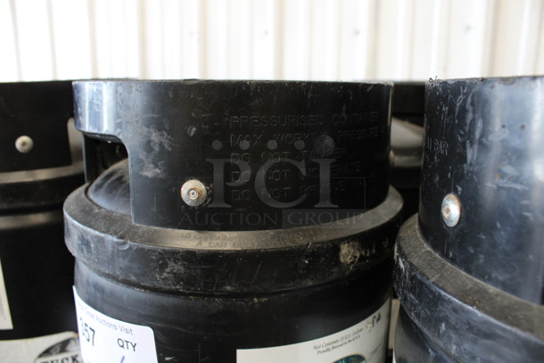 6 Black 1/6 Sixth Barrel Kegs. 10x10x23. 6 Times Your Bid! - Image 4 of 4