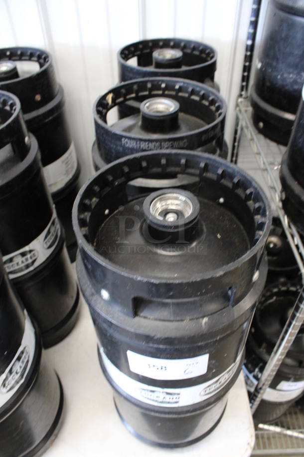 6 Black 1/6 Sixth Barrel Kegs. 10x10x23. 6 Times Your Bid! - Image 3 of 5