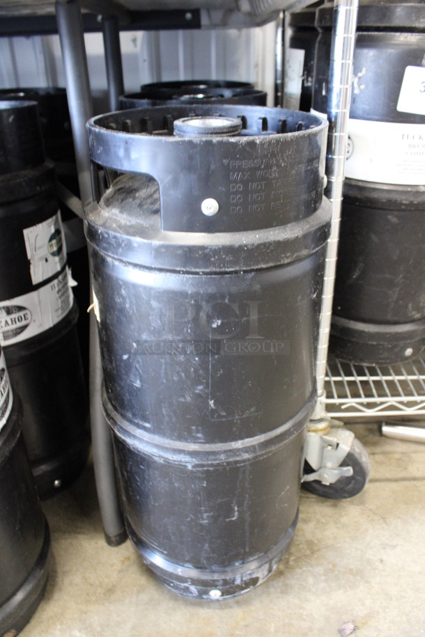 6 Black 1/6 Sixth Barrel Kegs. 10x10x23. 6 Times Your Bid! - Image 4 of 5