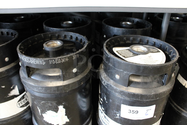 6 Black 1/6 Sixth Barrel Kegs. 10x10x23. 6 Times Your Bid! - Image 3 of 4