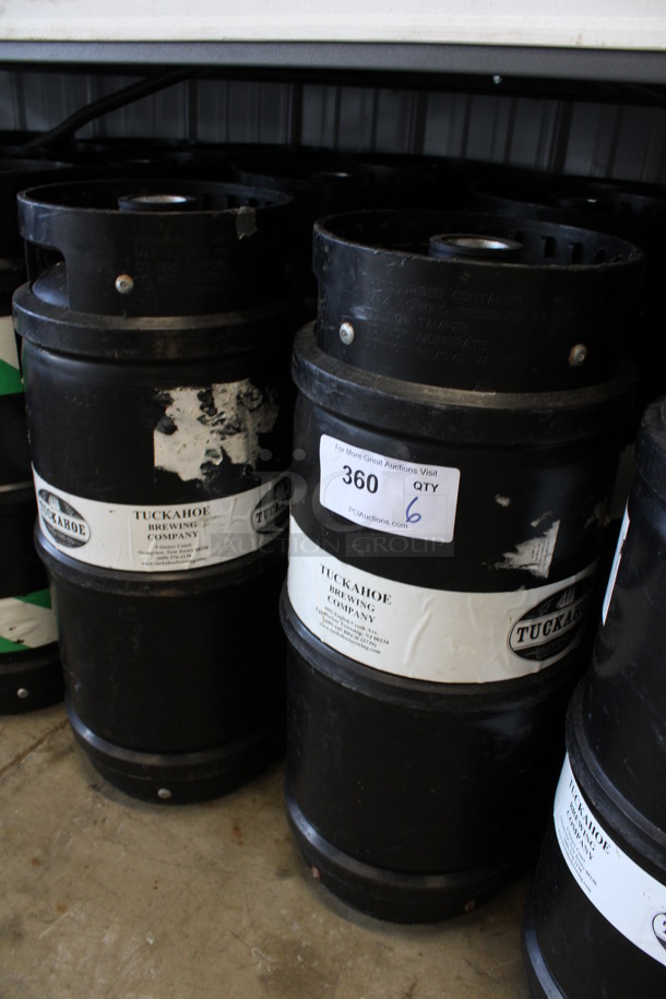 6 Black 1/6 Sixth Barrel Kegs. 10x10x23. 6 Times Your Bid! - Image 3 of 5