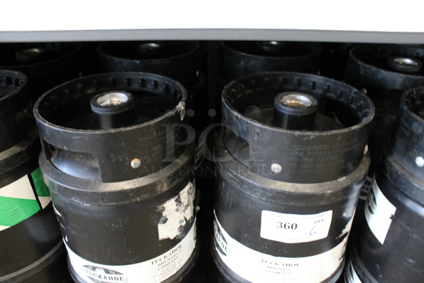 6 Black 1/6 Sixth Barrel Kegs. 10x10x23. 6 Times Your Bid! - Image 4 of 5