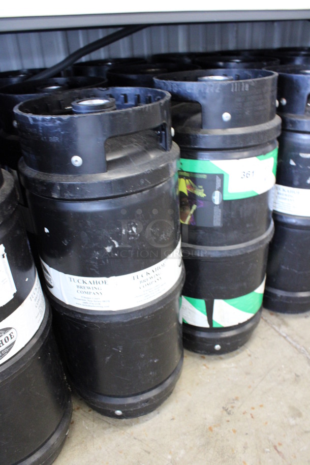 6 Black 1/6 Sixth Barrel Kegs. 10x10x23. 6 Times Your Bid! - Image 2 of 4