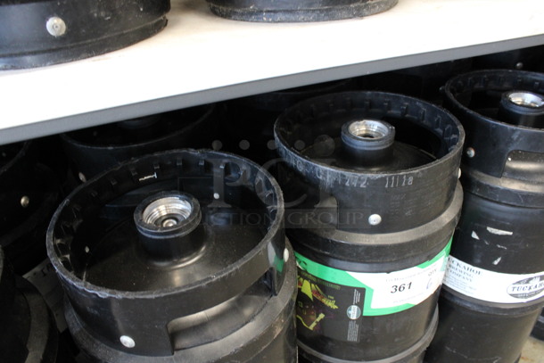 6 Black 1/6 Sixth Barrel Kegs. 10x10x23. 6 Times Your Bid! - Image 3 of 4