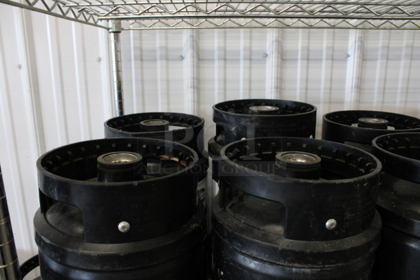6 Black 1/6 Sixth Barrel Kegs. 10x10x23. 6 Times Your Bid! - Image 5 of 5